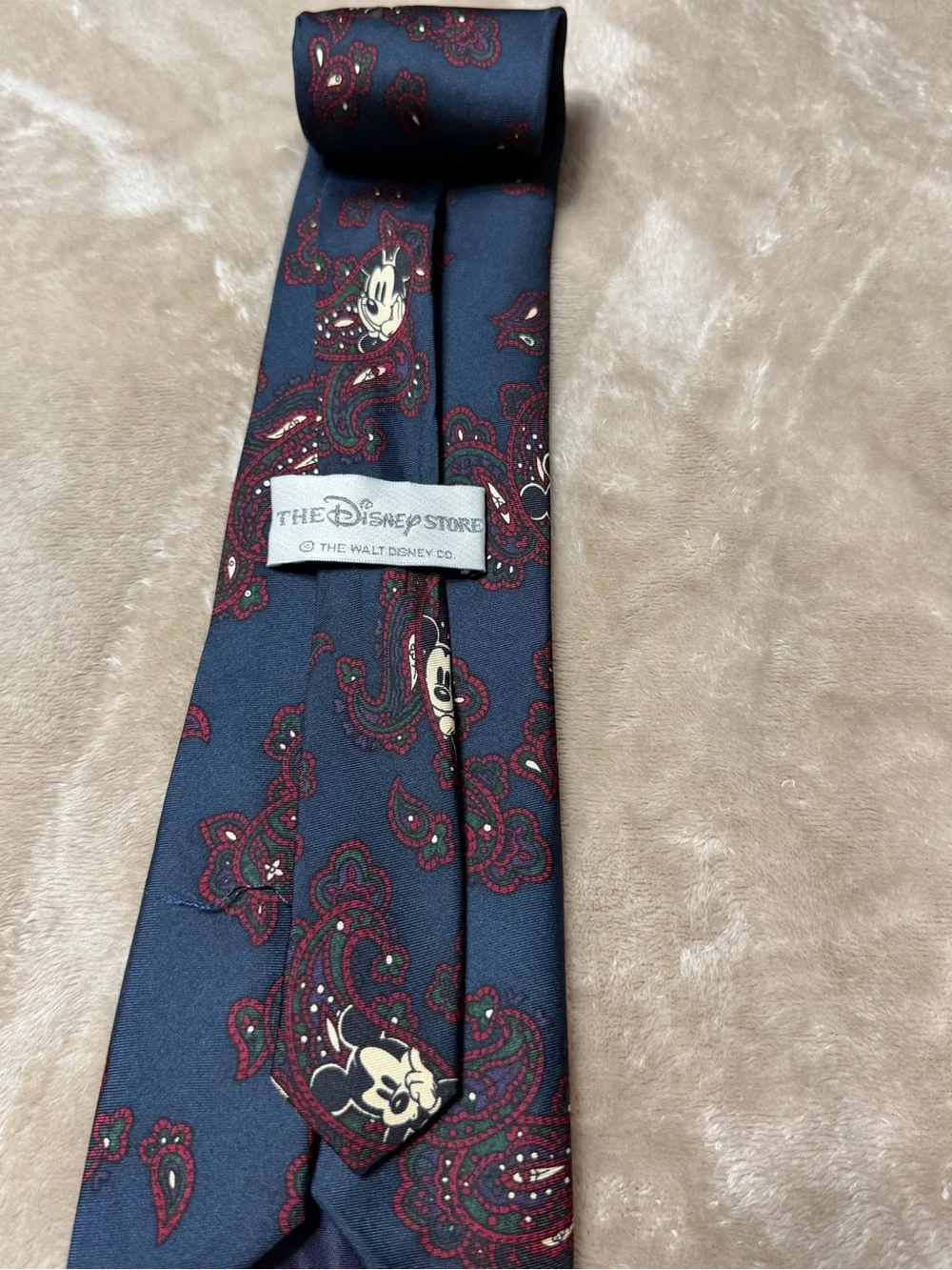 The Disney Store Paisley Mickey Mouse Hands 100% Silk Tie